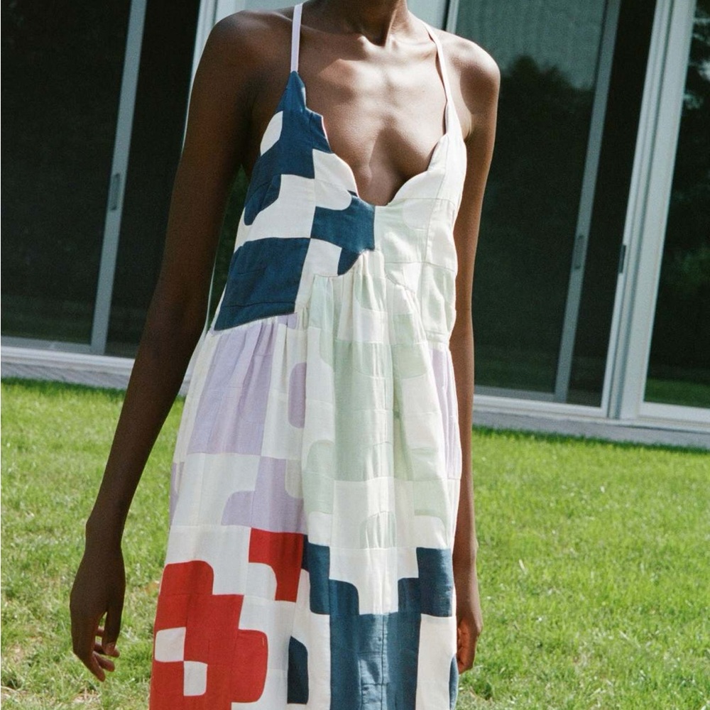 Sea New York Cari patchwork dress large